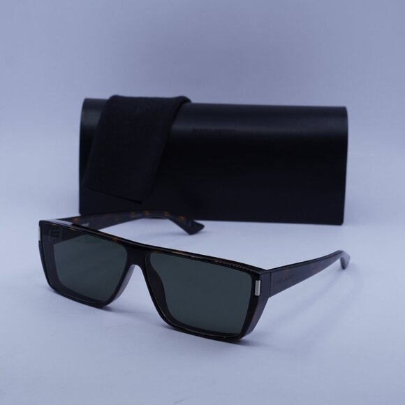 Saint Laurent SL 757 002 Square Sunglasses - Havana/Grey - Picture 4 of 10